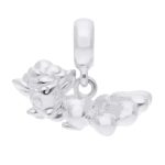 Pokémon Jewelry – Charms: Sleeping Alolan Vulpix Sterling Silver Dangle Charm