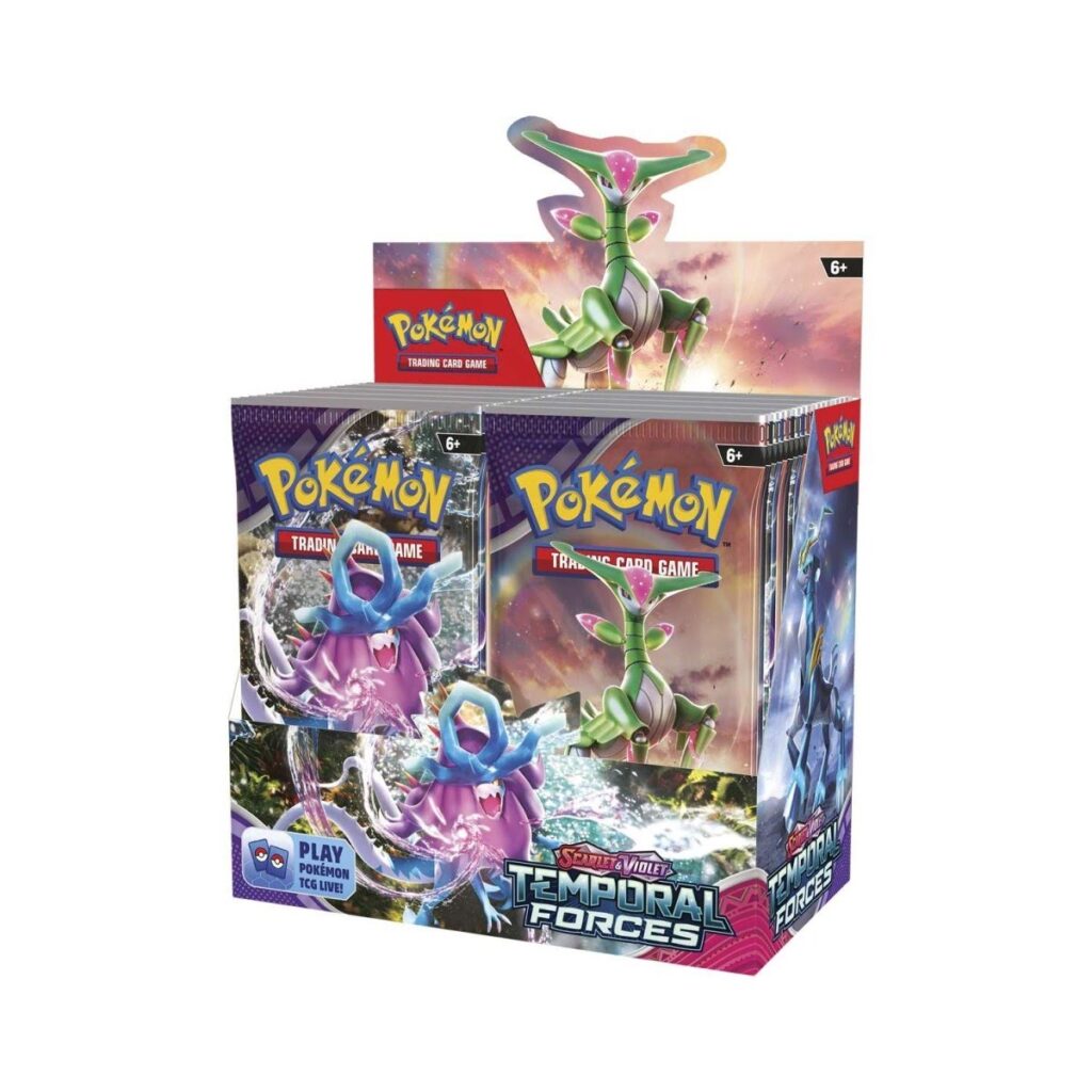 0421085b-521b-5312-ae12-219910b4f307-1024x1024-1.jpg Pokémon TCG: Scarlet & Violet-Temporal Forces Booster Display Box (36 Packs) - Image 1