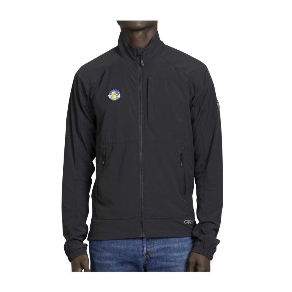 05e29687-467c-567f-bfbf-19c8f4f52750-1024x1024-1.jpg Outdoors with Pokémon Ferrosi Black Lightweight Jacket by Outdoor Research – Men - Image 1