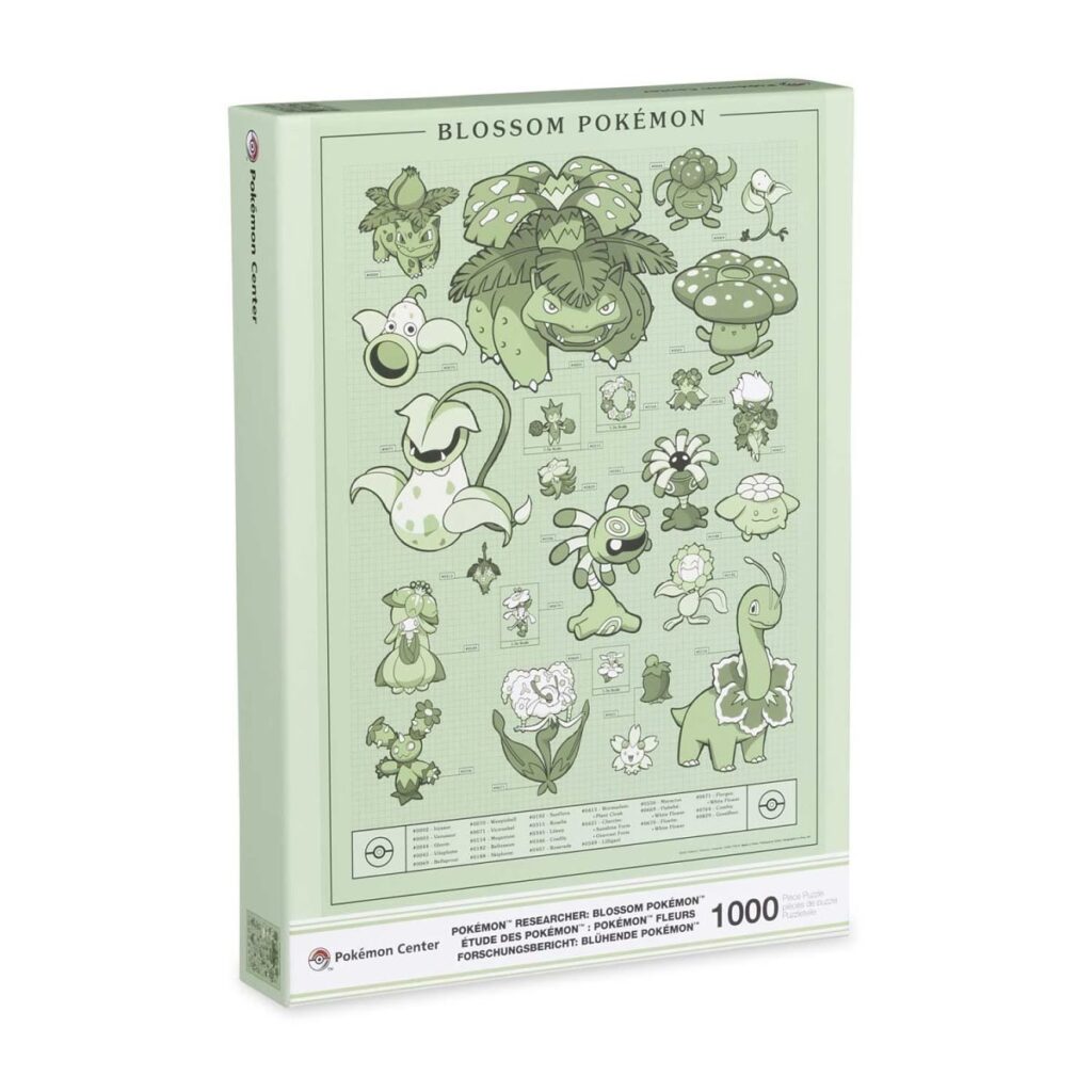 12368fb6-1e5a-5623-a4b5-c82a3521b10d-1024x1024-1.jpg Pokémon Researcher: Blossom Pokémon Puzzle (1,000 Pieces) - Image 1