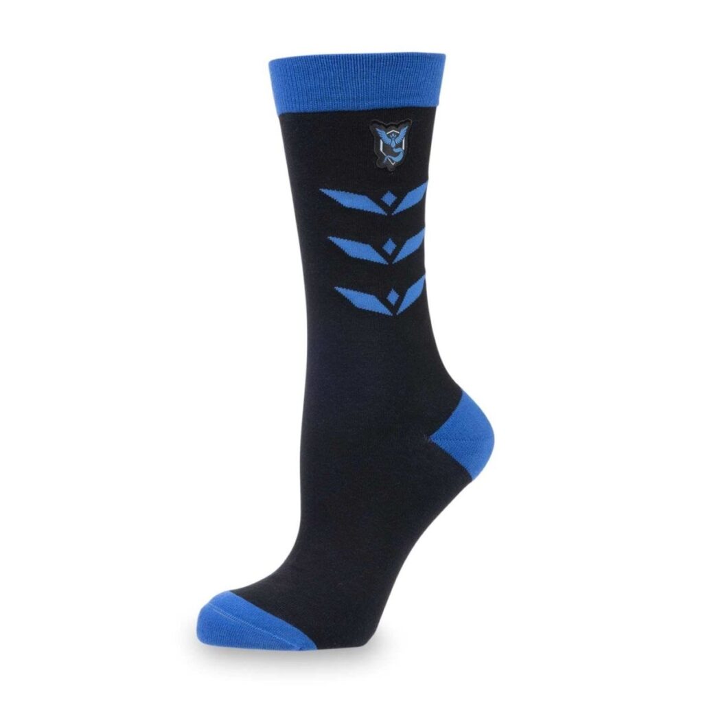 254d4322-a556-53b6-a7e6-217672d9f138-1024x1024-1.jpg Pokémon GO Teams: Team Mystic Black & Blue Crew Socks (One Size-Adult) - Image 1