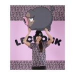 Lechonk Pink Allover-Print Relaxed Fit Crew Neck T-Shirt – Adult - Image 3