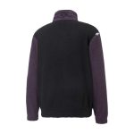 PUMA × Pokémon: Pikachu Puma Black & Purple Faux Shearling Jacket – Adult - Image 2