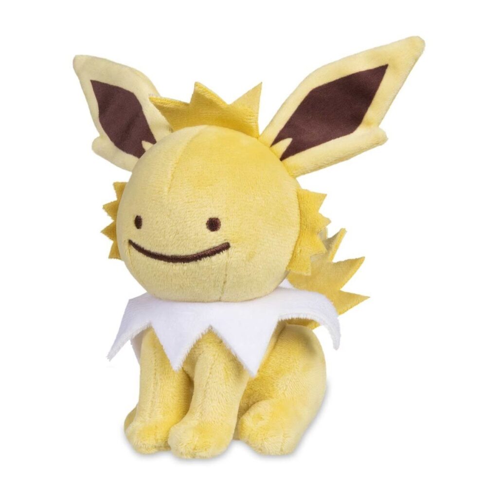 2afdb4c7-4864-56c6-950b-6c297ac19ac3-1024x1024-1.jpg Ditto As Jolteon Plush – 6 ½ In. - Image 1