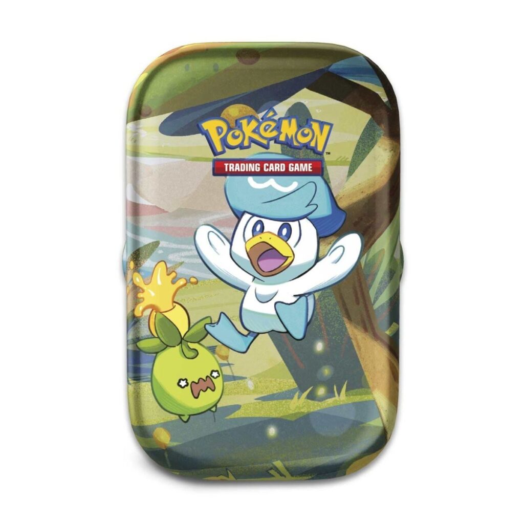 41223cac-5b54-5a19-b8eb-cb8a2e08d33e-1024x1024-1.jpg Pokémon TCG: Paldea Friends Mini Tin (Quaxly) - Image 1