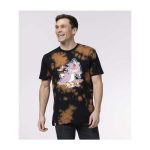 Farfetch’d Pokémon Take Flight Brown & Tan Tie-Dye Relaxed Fit Crew Neck T-Shirt – Adult - Image 6