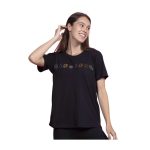 Kanto Gym Badge Black Relaxed Fit Crew Neck T-Shirt – Women - Image 3