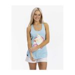 Pikachu Pokémon Summer Days Light Blue French Terry Racerback Tank Top – Women - Image 5
