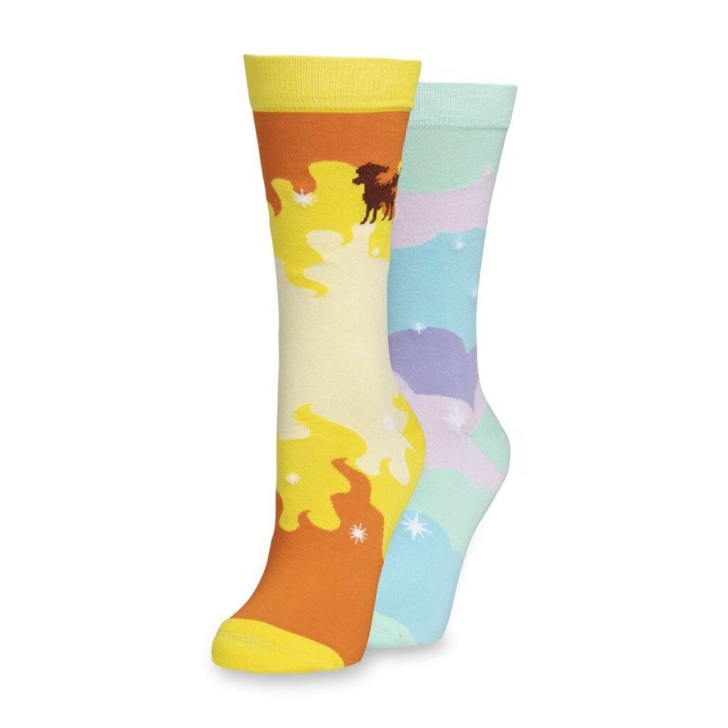 56b8676d-012a-5bb9-b706-260d548e07a2-1024x1024-1.jpg Ponyta & Galarian Ponyta Mix & Match Crew Socks (One Size-Adult) - Image 1