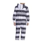 Snom Holiday Snowflake Hooded One-Piece Pajamas – Adult - Image 2