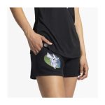Pikachu Neon Pokémon Active Black, Green & Blue Garment Washed Shorts – Women - Image 3
