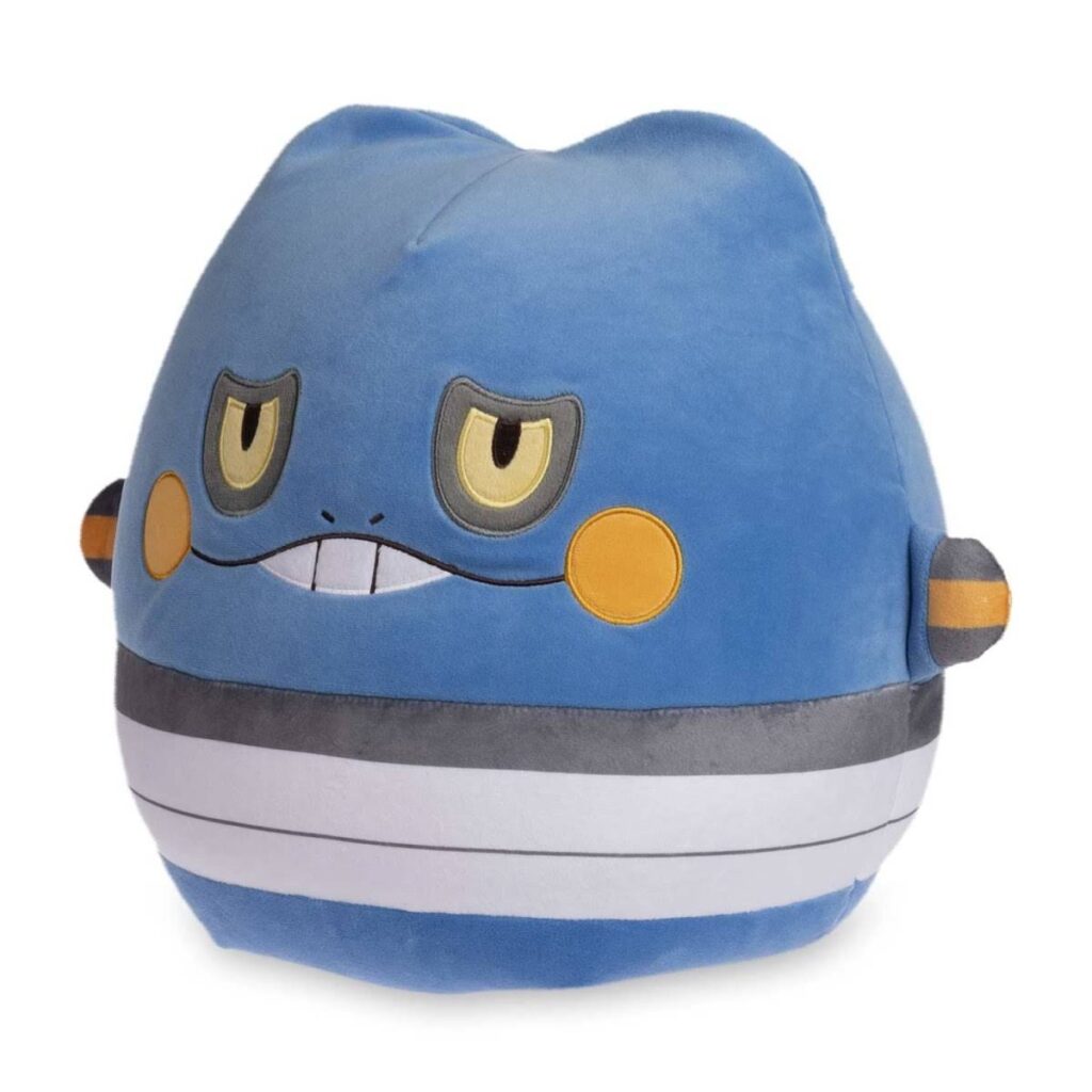 7315c26a-8979-58ed-b6a1-85cf382c04f3-1024x1024-1.jpg Croagunk Large Microbead Plush – 15 ¾ In. - Image 1