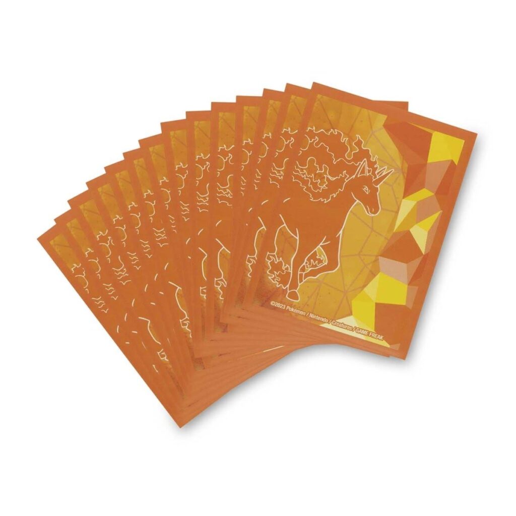 7612de62-4701-54c8-a029-6504374bedec-1024x1024-1.jpg Pokémon TCG: Rapidash Flames & Fairies Rapidash Card Sleeves (65 Sleeves) - Image 1