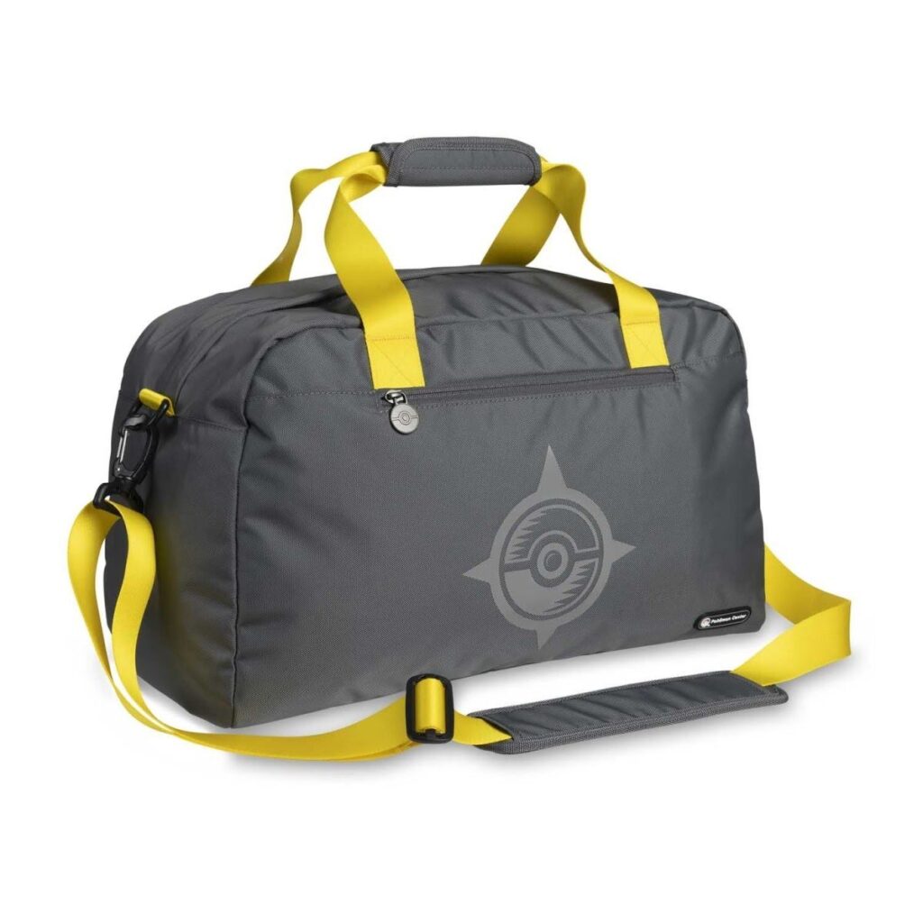 85fd922f-2b3b-5d4d-be17-d6f3e6fa5d7a-1024x1024-1.jpg Pokémon Everyday Bags: Gray & Yellow Small Duffel Bag - Image 1