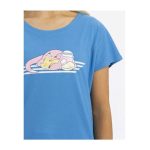 Pikachu & Slowpoke Pokémon Summer Days Blue Scoop Neck T-Shirt – Women - Image 4