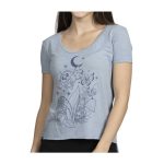 Rowlet & Friends Pokémon Nature: Spring Blue Scoop Neck Festival T-Shirt – Women