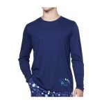 Pikachu Blue Relaxed Fit Crew Neck Long-Sleeve T-Shirt – Men