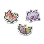 Wurmple, Cascoon & Dustox Pokémon Pixel Pins (3-Pack)