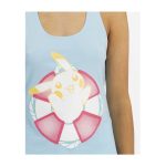 Pikachu Pokémon Summer Days Light Blue French Terry Racerback Tank Top – Women - Image 4