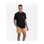 Pikachu & Corphish Pokémon Summer Days Black Relaxed Fit Crew Neck Pocket T-Shirt – Adult - Image 3