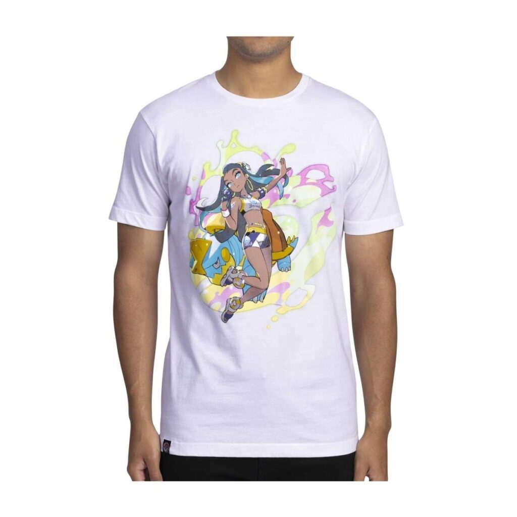 cd26f537-9afe-575c-972c-ba14993dfb0d-1024x1024-1.jpg Nessa Pokémon Trainers White Relaxed Fit Crew Neck T-Shirt – Adult - Image 1