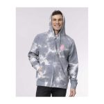 Farfetch’d Pokémon Take Flight Gray Tie-Dye Zip-Up Hoodie – Adult - Image 6