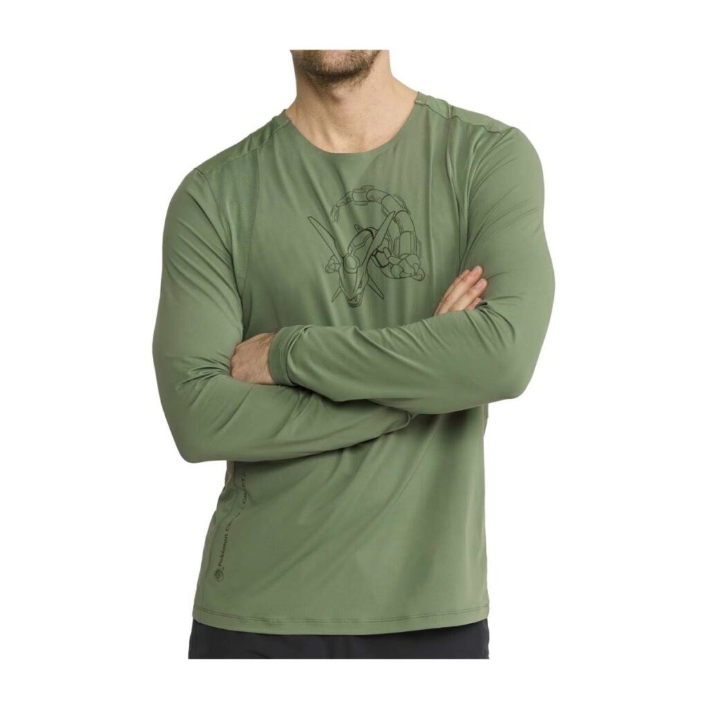 dae60b88-c2cf-5eb2-8005-f3b9121006c2-1024x1024-1.jpg Pokémon Center × Craft: Rayquaza Moss Long-Sleeve T-Shirt – Men - Image 1