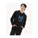 Pokémon GO Teams: Team Mystic Embroidered Black Fitted Pullover Hoodie – Adult - Image 3