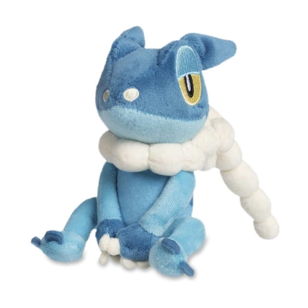 dfbd55a9-d8de-51ce-ad5b-b14d281b6e5a-1024x1024-1.jpg Frogadier Sitting Cuties Plush – 4 ¾ In. - Image 1