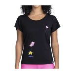 Pikachu & Sylveon Balloon Bouquet Black Crew Neck T-Shirt – Women