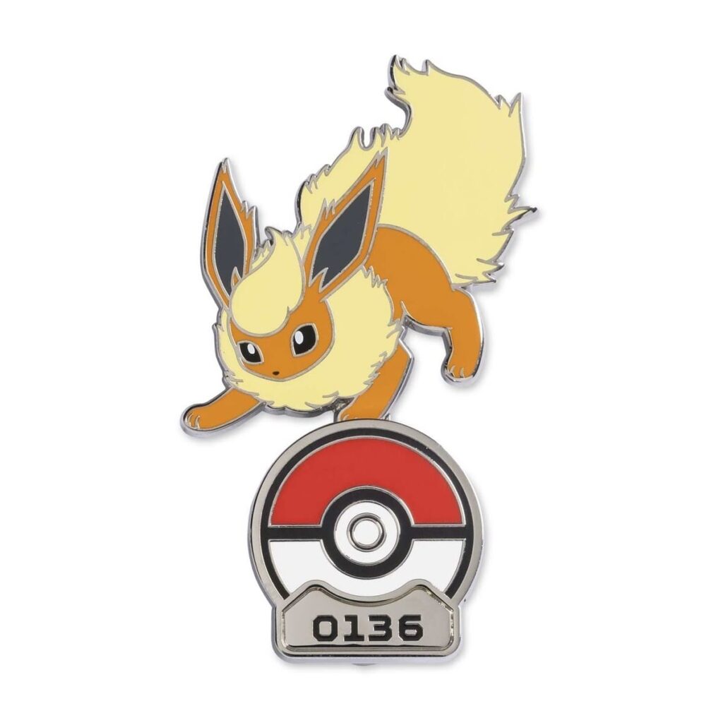 f1146f01-7fc3-50d2-bc6c-ce64ed903bfb-1024x1024-1.jpg Pokémon Gallery Pins: Flareon Standing Pin - Image 1