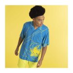 Pokémon Tropical Pikachu Blue Lightning Tropical Shirt – Men - Image 4