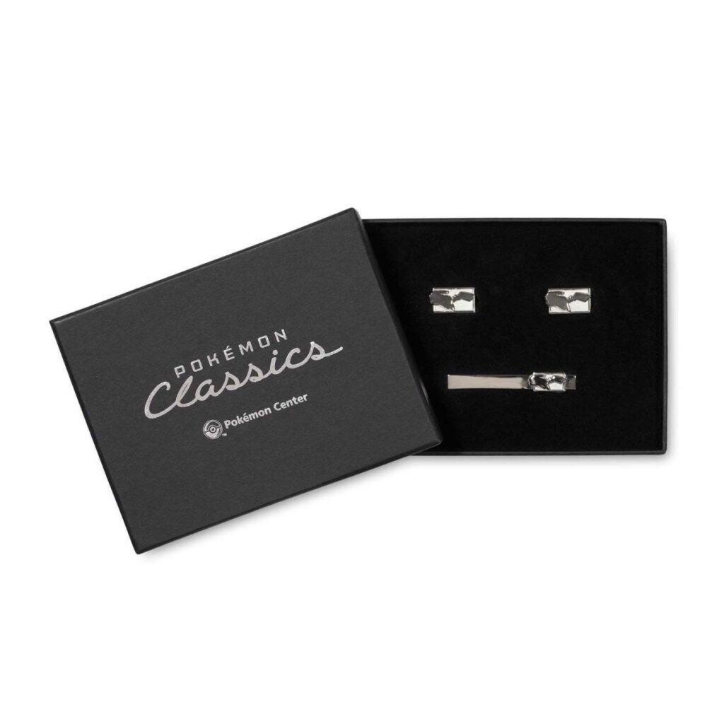 f843c5d9-dff7-503d-b358-2f4a1ed9657e-1024x1024-1.jpg Pikachu Classics Charge Solid Cuff Links & Tie Bar Set - Image 1